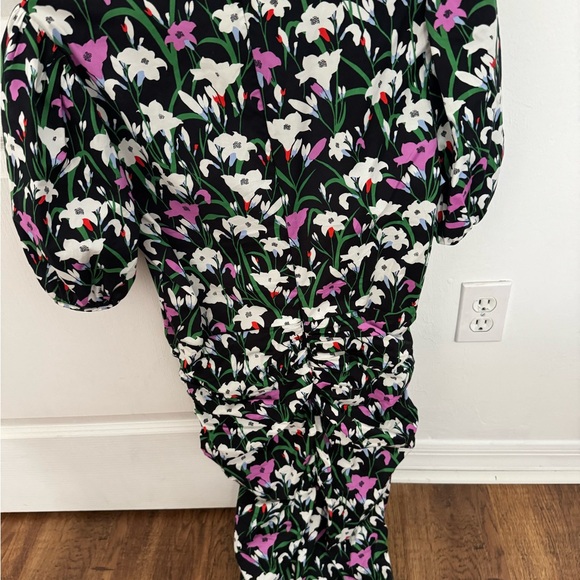 Veronica Beard Black and Pink Floral Mini Dress - Picture 2 of 5